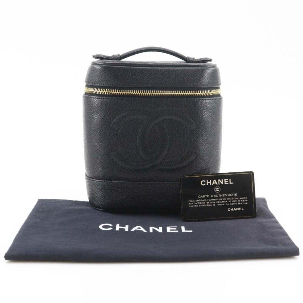 CHANEL Black Caviar Leather Logo Pouch - Picture 13 of 13